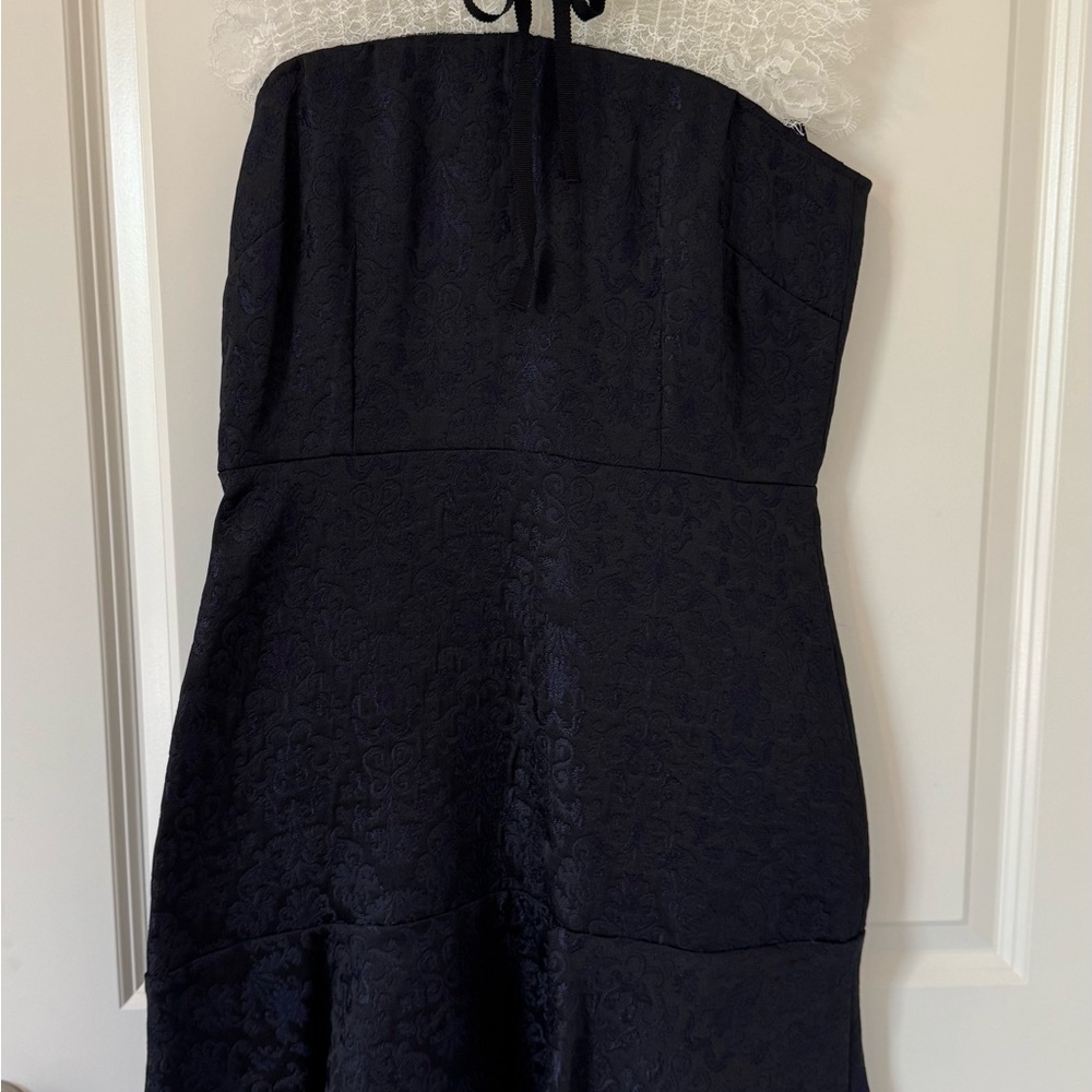 Sandro Elegant Black/navy lace collar Dress